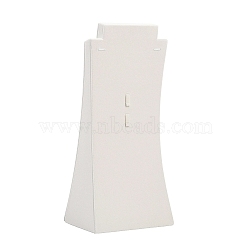 Bust Shaped Velvet Necklace Display Stands, White, 15x10.8x32.6cm(AJEW-H156-02)