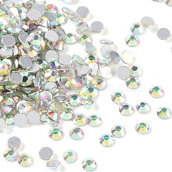 Glass Flat Back Rhinestone, Grade A, Back Plated, Faceted, Half Round, Crystal AB, SS8, 2.3~2.4mm, 1440pcs/bag(RGLA-C002-SS8-101)