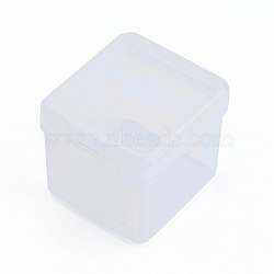 Plastic Bead Storage Containers, Square, Clear, 3.45x3x2.8cm(CON-N012-03)
