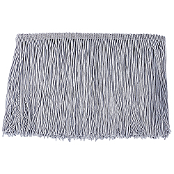 Polyester Fringe Tassel Trim, for Curtain, Costume Accessories, Gray, 150x1mm, 10 yards/card(DIY-WH0320-56B)