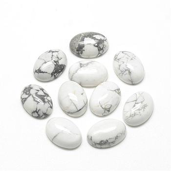 Natural Howlite Cabochons, Oval, 25x18x6~7mm