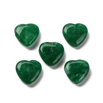 Dyed Natural Malaysia Jade Beads, Half Drilled, Heart, Green, 12x12x3.5~4.5mm, Hole: 1mm