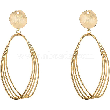 Brass Stud Earring Findings(KK-BC0006-45G)-5