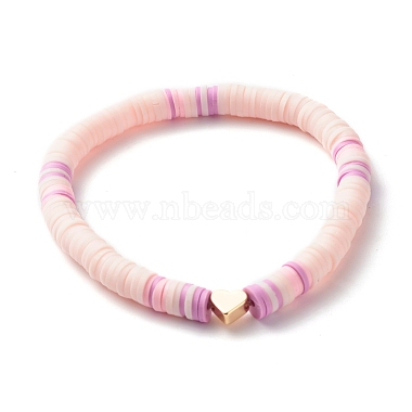 Synthetic Hematite & Polymer Clay Heishi Beads Stretch Bracelets Set(BJEW-JB07380)-8