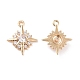 Brass Micro Pave Clear Cubic Zirconia Charms(X-KK-G418-09G)-2