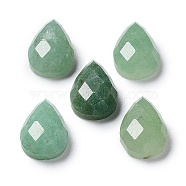 Natural Green Aventurine Cabochons, Faceted Teardrop, 12.5~13x8.5~9x4.5~5mm(G-G0001-B07)