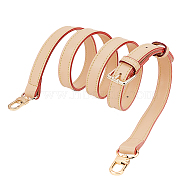 Imitation Leather Adjustable Bag Straps, with Alloy Swivel Clasps, Crossbody Bag Replacement Accessories, Beige, 100~119x1.8x0.33cm(PURS-WH0002-007B)