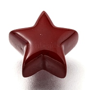 Spray Painted Brass Beads, Star, Dark Red, 9.5x10x5.5mm, Hole: 2.3mm(KK-I683-22B)