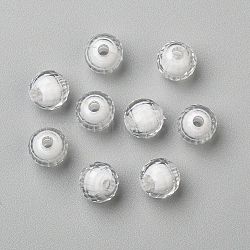 Transparent Acrylic Beads, Bead in Bead, Faceted, Round, Clear, 8mm, Hole: 2mm, about 1920pcs/500g(TACR-S086-08mm-01)