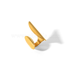 Adjustable Open Mouth Ring, Exaggerated Stainless Steel Jewelry Accessories, Real 18K Gold Plated(AA6827-1)