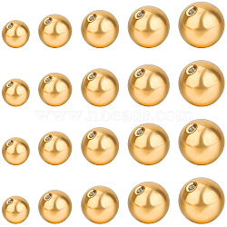 50Pcs 5 Styles 304 Stainless Steel Ear Nuts, Round Ball Ear Backs, Golden, 3~8mm, Hole: 0.8~0.9mm, 10pcs/style(STAS-BBC0005-46G)