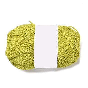Milk Cotton Knitting Acrylic Fiber Yarn, 4-Ply Crochet Yarn, Punch Needle Yarn, Dark Khaki, 2mm