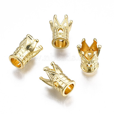 Light Gold Crown Alloy Beads