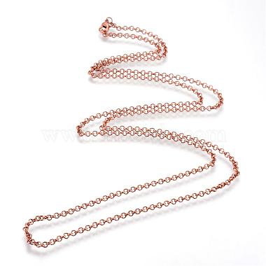 Iron Rolo Chains Necklace Making(MAK-R015-60cm-R)-2
