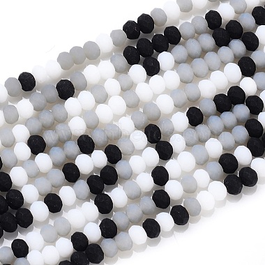 3mm Black Rondelle Glass Beads