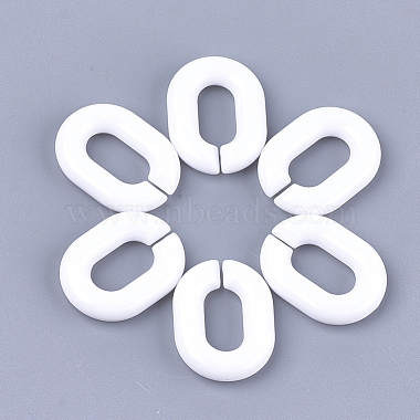 24mm White Oval Acrylic Connectors/Links