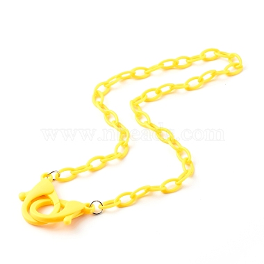 13 pièces 13 couleurs colliers de chaîne de câble en plastique abs personnalisés(NJEW-JN03483)-2