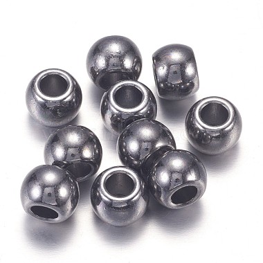 10mm Round Alloy Beads