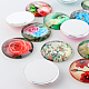 Flower Printed Glass Cabochons(GGLA-A002-18mm-BB)-3