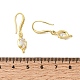 Brass Micro Pave Clear Cubic Zirconia Earring Hooks(KK-Z154-10G)-3