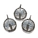 Natural Aquamarine Gemstone Pendants(G-B001-01R-A)-1