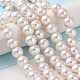 (Defective Closeout Sale: Fading) Baking Painted Pearlized Glass Pearl Round Bead Strands(HY-XCP0001-12)-6