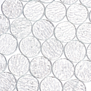 30Pcs Transparent Glass Mosaic Tiles, Water Ripple Texture, for Mosaic Wall Art, Flat Round, Clear, 25x3mm(DIY-OC0009-39A)