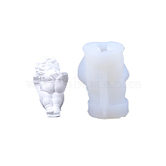 DIY 3D Angel Figurine Silicone Molds, Resin Casting Molds, for UV Resin, Epoxy Resin Craft Making, White, 45x48x62mm, Finished: 53x33mm(DIY-G095-01C)