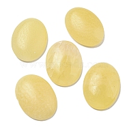 Natural Yellow Jade Cabochons, Oval, 30x21.5~22x5~8.5mm(G-C115-01B-14)