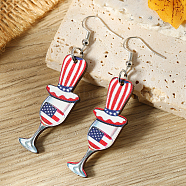 American Independence Day Ice Cream Wood Dangle Earrings, Independence Day Earrings, Colorful(YF8853-3)