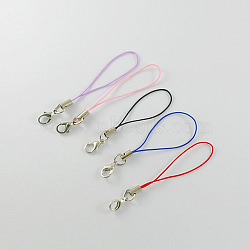 Silk Cord Loop, with Iron Lobster Clasp, Mixed Color, 46mm(X-MOBA-S103-M)