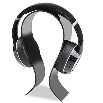 Acrylic Headset Display Stands, Black, 117x61x230mm