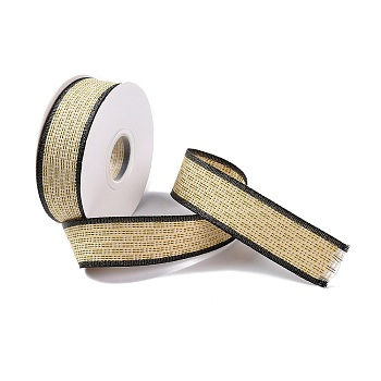 10 Yards Flat Nylon Braided Ribbon, for DIY Jewelry Making, Wheat, 1 inch(25mm)