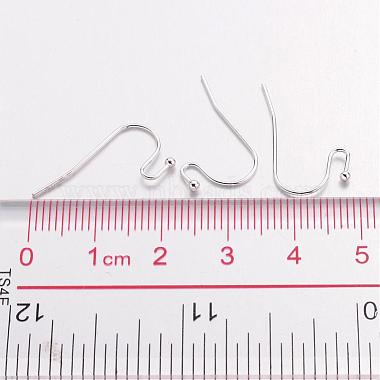 Silver Color Plated Brass Hook Ear Wire(X-J0JQN-S)-3