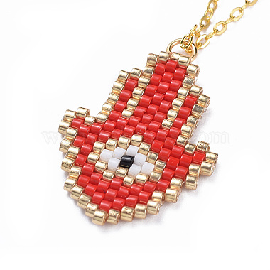 Handmade Japanese Seed Beads Pendant Necklaces(NJEW-JN02436-04)-2