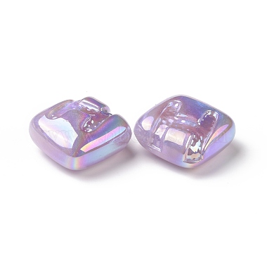 Rainbow Iridescent Plating Acrylic Beads(OACR-A010-06A)-2