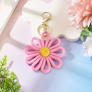Polyester Flower Keychains(KEYC-TAC00065-03)-4