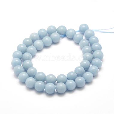 Natural Angelite Beads Strands(G-F475-08-8mm)-2