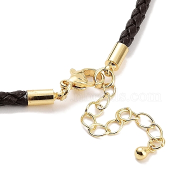 Braided Round Imitation Leather Bracelets Making(BJEW-H610-01G-09)-2