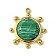 placage ionique (ip) 304 pendentifs en malachite synthétique à facettes en acier inoxydable(FIND-Z028-39C)-1