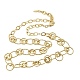 Brass Textured Rind Link Chain Necklaces(NJEW-L013-06G)-4