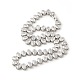 Halskette mit ovalen Gliedern aus klaren kubischen Zirkonia(NJEW-E074-02P)-1