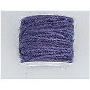 Jute Cord, Jute String, Jute Twine, for Jewelry Making, Mauve, 2mm, about 10.93 yards(10m)/roll(OCOR-WH0002-09)