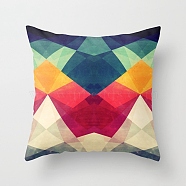 Nordics Classic Geometric Polyester Pillowcases, Car Sofa Cushion Waist Pillow, Square, Colorful, 450x450mm(PW23090219483)