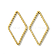 Brass Linking Rings, Rhombus, Raw(Unplated), 23x12.5x0.9mm, Inner Diameter: 11x21mm(KK-B085-11C-02)