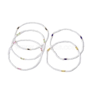 Glass Seed Beads Anklets for Women, Mixed Color, Inner Diameter: 2-3/4 inch(6.9cm)(AJEW-AN00555)