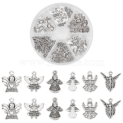 Tibetan Style Alloy Pendants, Angel, Antique Silver, 20x14x1mm, about 51pcs/set(TIBEP-PH0004-41AS)