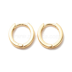 Brass Hinged Hoop Earrings for Women, Cadmium Free & Lead Free, Golden, 15x13.5x2mm, Pin: 1mm(EJEW-G306-03G)