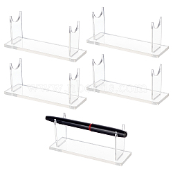 Acrylic Earring Display Stands, Pen Display Stand, Detachable, White, Finished Product: 12x4x5cm, Inner Diameter: 9.5cm, 3pcs/set(ODIS-WH0001-24B)