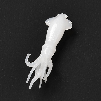 3D Resin Model, UV Resin Filler, Epoxy Resin Jewelry Making, Inkfish, White, 20.5x6x3.5mm